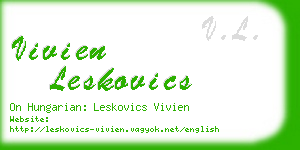 vivien leskovics business card